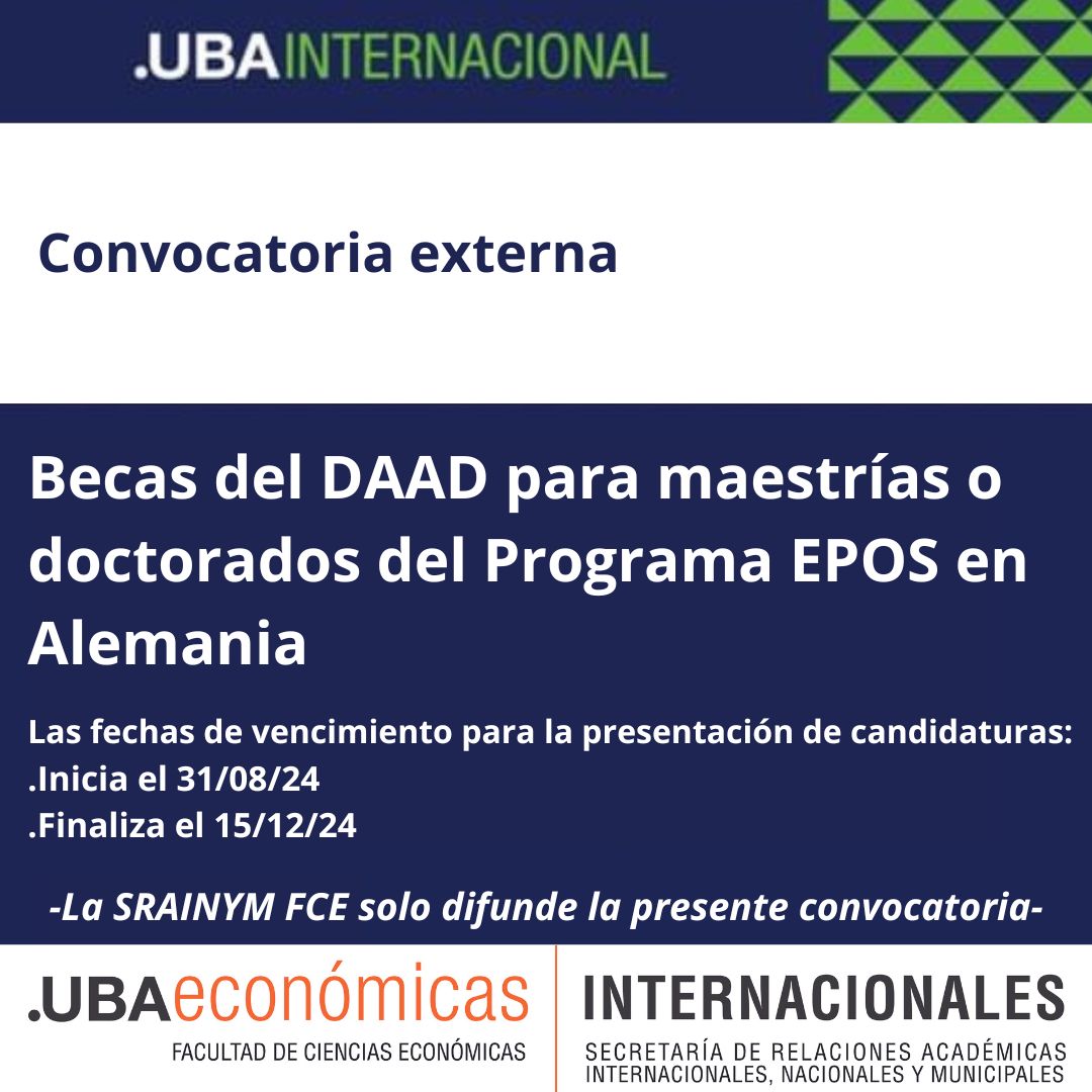 Becas del DAAD para maestrías o doctorados del Programa EPOS en Alemania