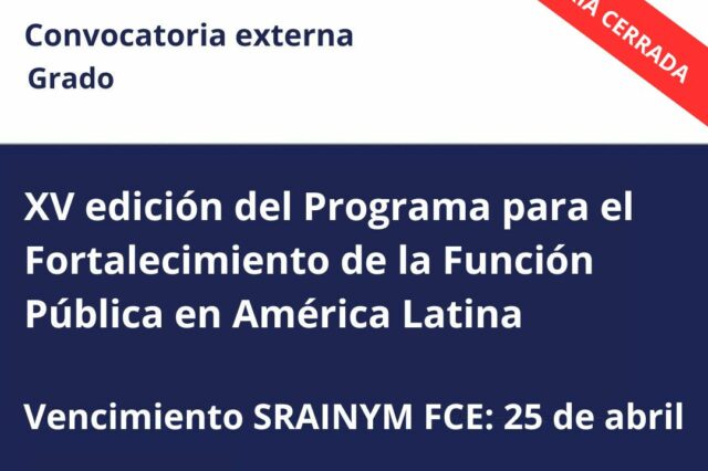 XV edición del Programa para el Fortalecimiento de la Función Pública en América Latina